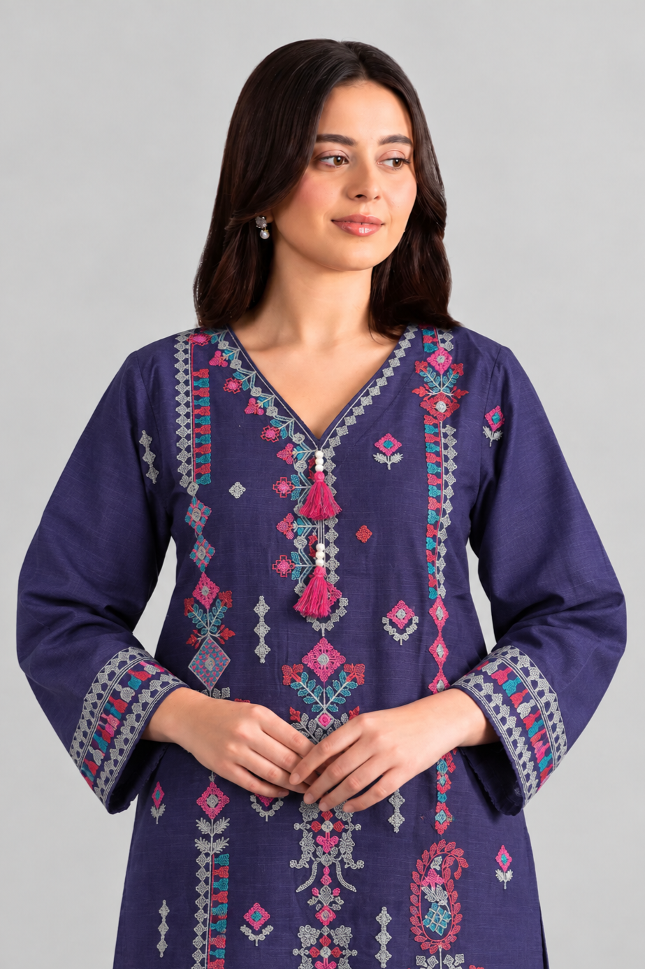 Embroidered Khaddar 3PC Stitched Suit