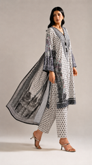 Basic Printed Lawn 3-Pieces Stitched