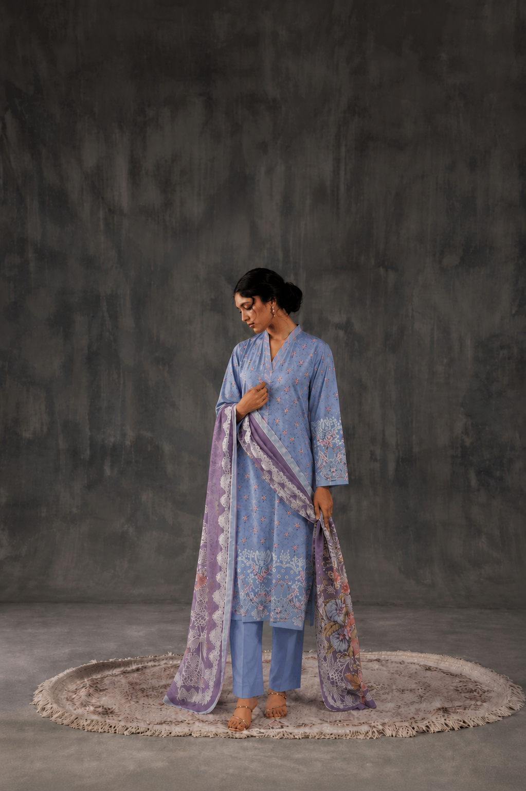 Basic Printed Lawn 3-Pieces Stitched