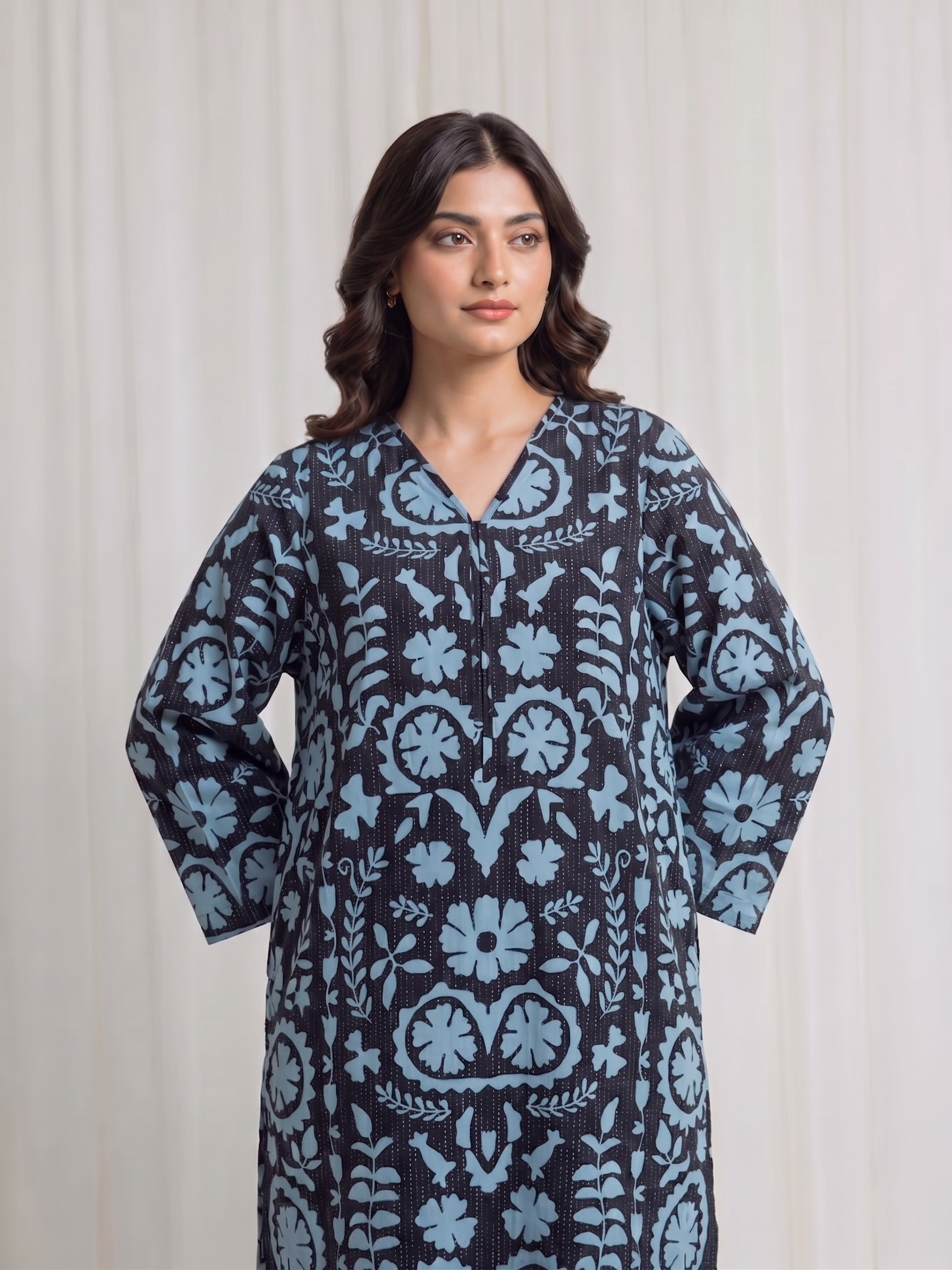 Basic Printed Lawn 3-Pieces Stitched