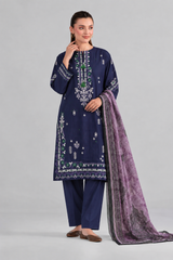 Embroidered Khaddar 3PC Stitched Suit