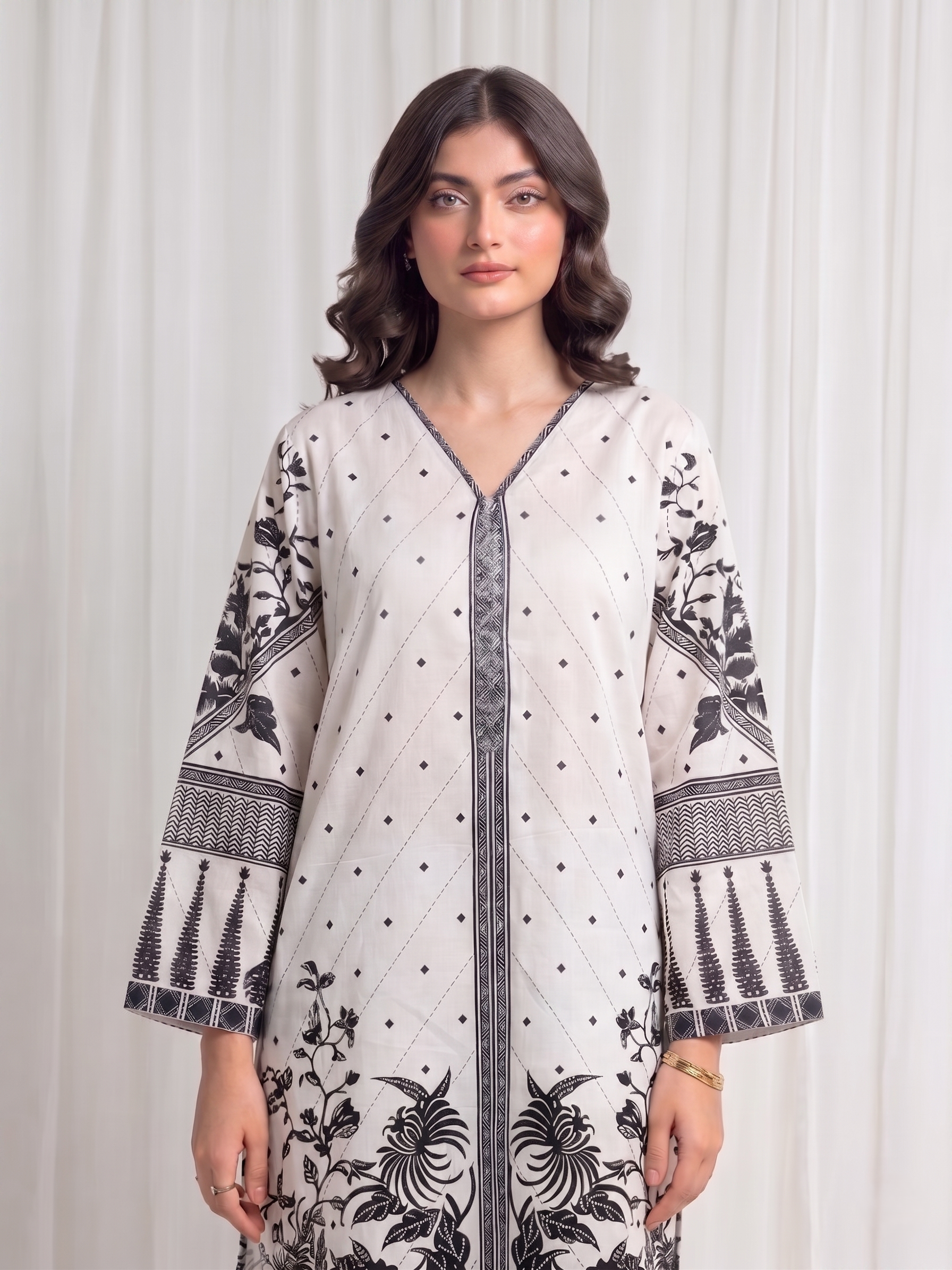 Basic Printed Lawn 3-Pieces Stitched