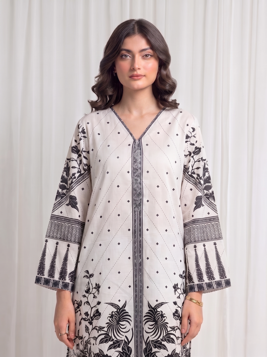 Basic Printed Lawn 3-Pieces Stitched