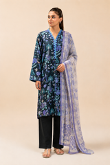 Basic Printed Lawn 3-Pieces Stitched