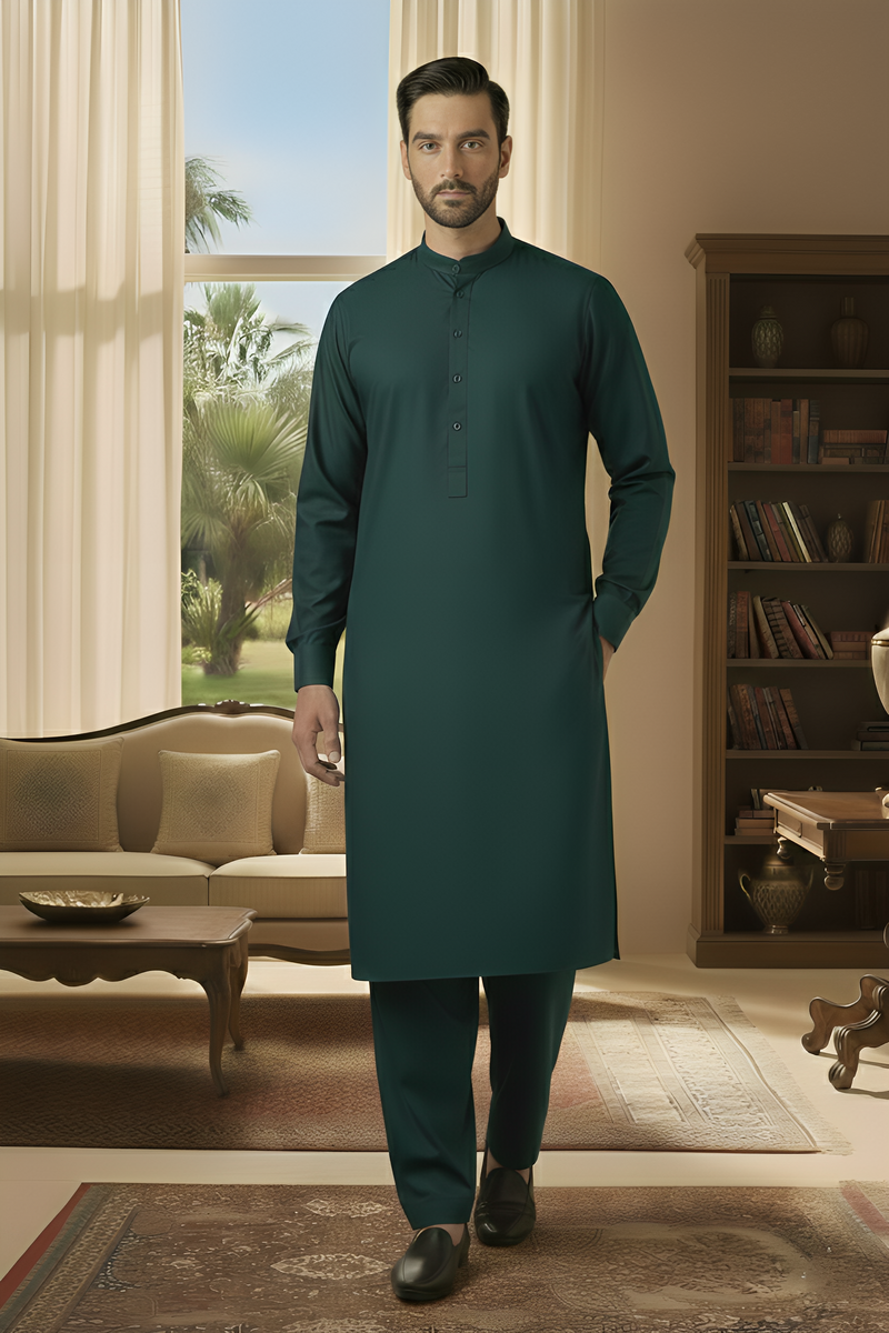 Sunflower- Teal Kameez Shalwar