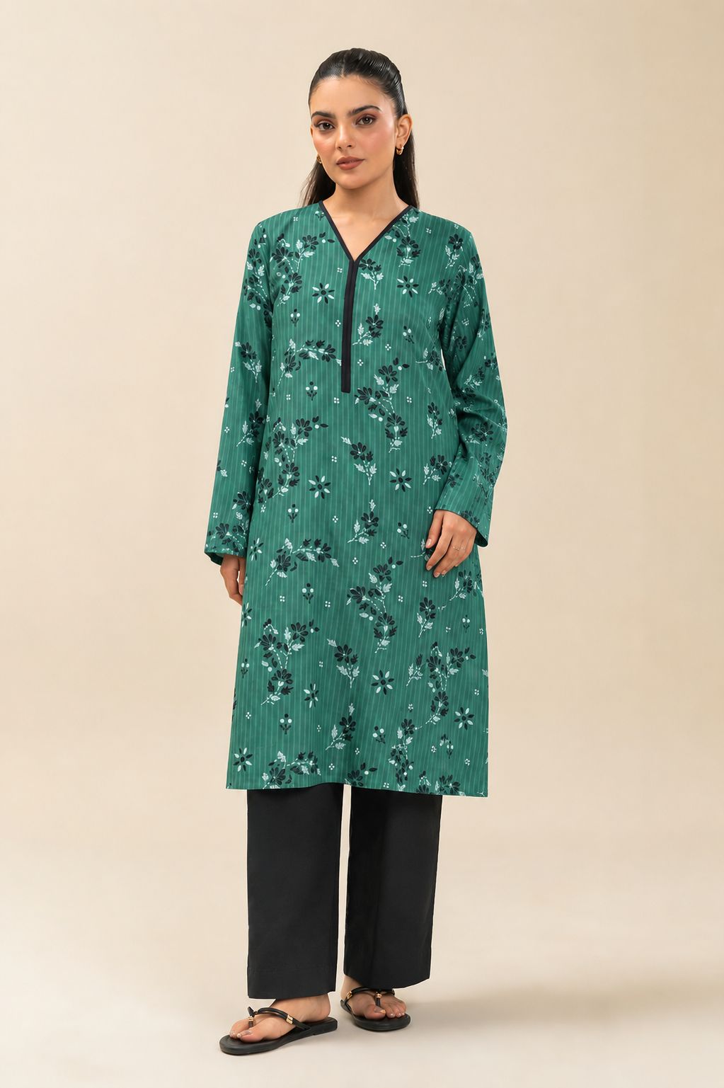 Basic Printed Lawn 3-Pieces Stitched