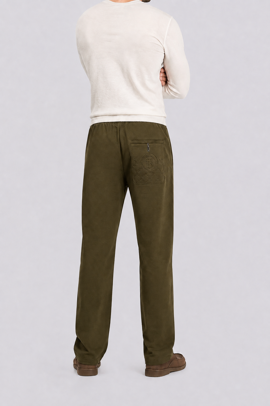 RELAXED FIT STRAIGHT TROUSERS