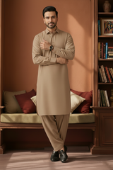 Refersh-Brown Kameez Shalwar