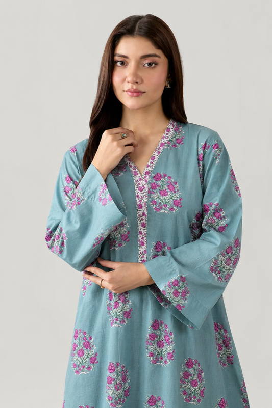 Basic Printed Lawn 3-Pieces Stitched