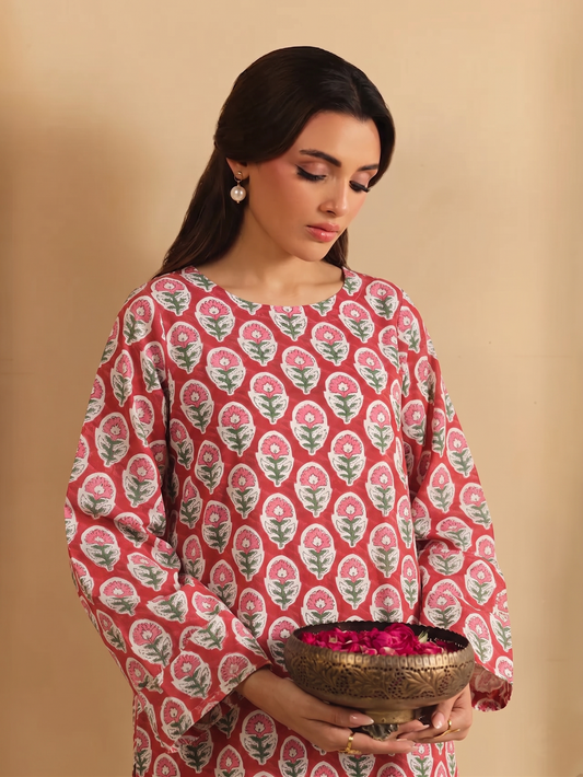 Basic Printed Lawn 3-Pieces Stitched