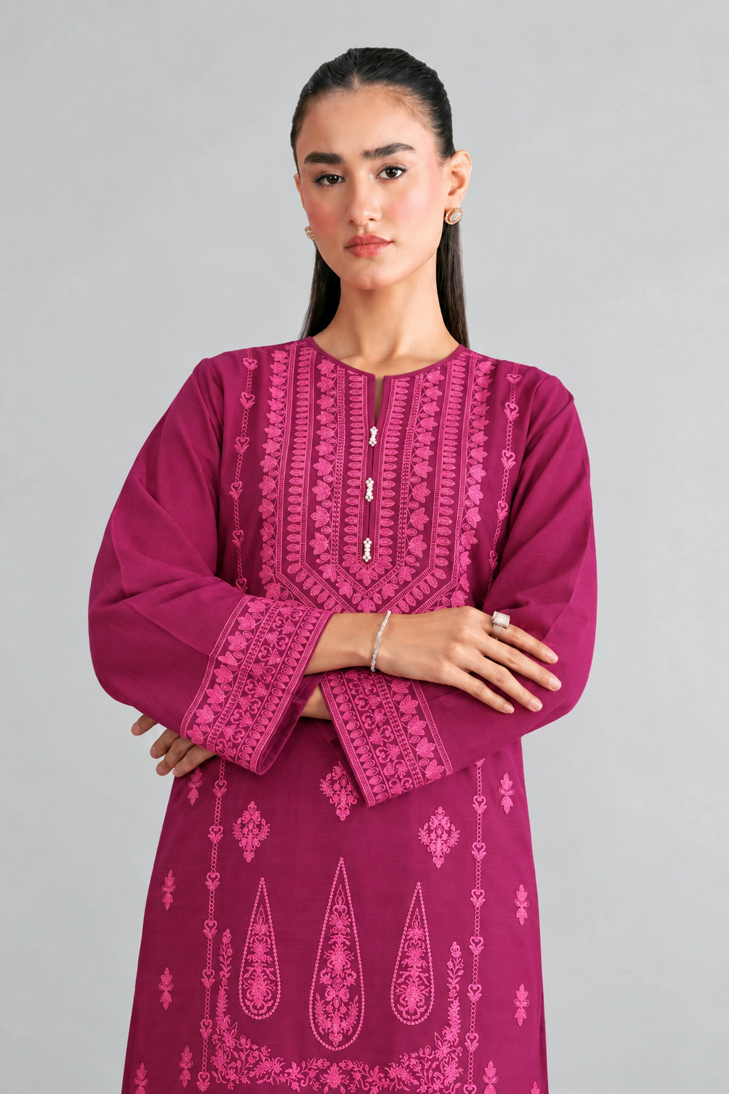 Embroidered Khaddar 3PC Stitched Suit