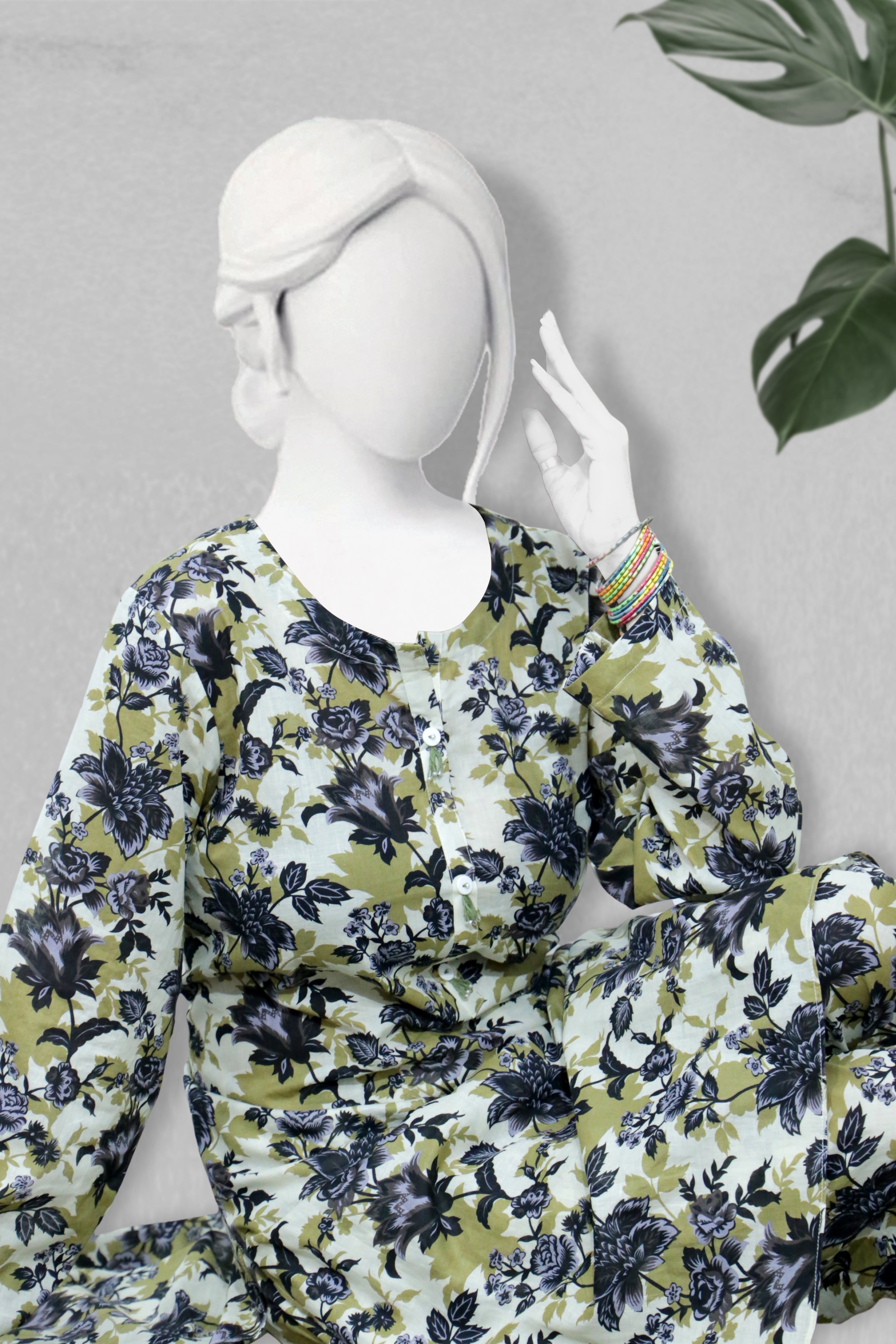 2 Pcs Printed Suit