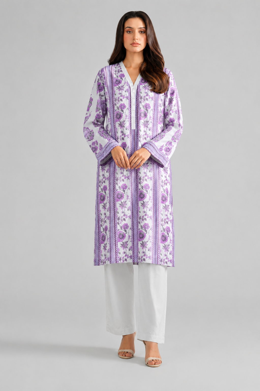 Basic Printed Lawn 3-Pieces Stitched