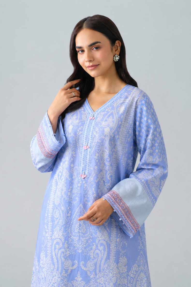 Basic Printed Lawn 3-Pieces Stitched