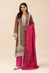 Basic Printed Lawn 3-Pieces Stitched