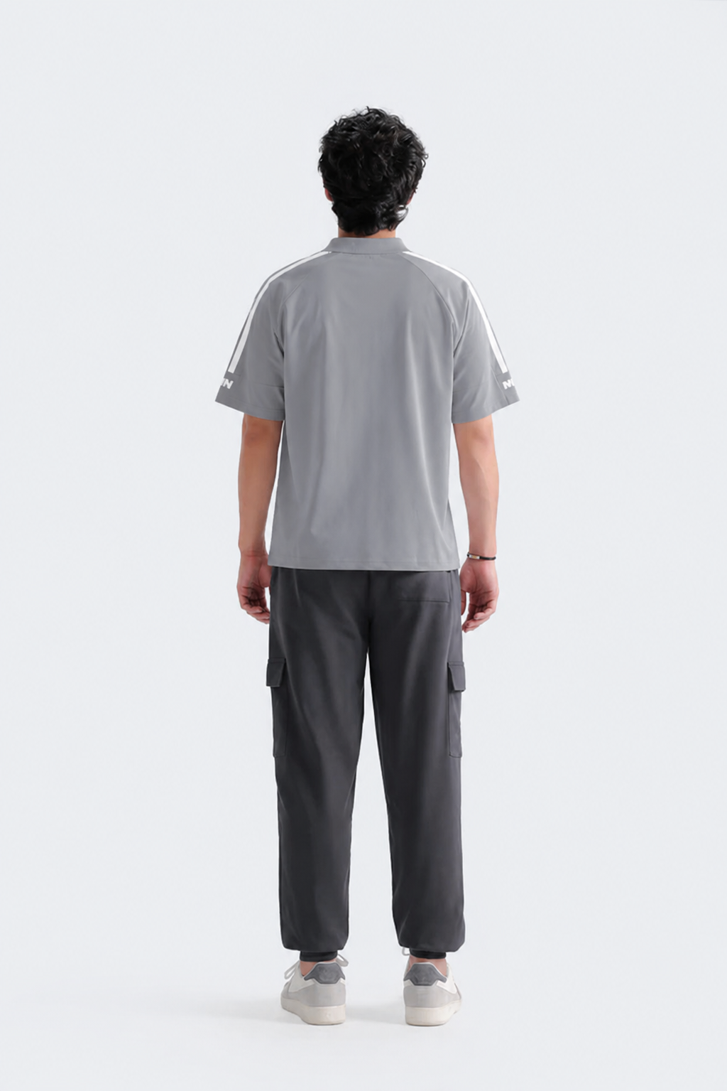 Men’s Performance Stripe T-Shirt -L-Grey