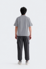 Men’s Performance Stripe T-Shirt -L-Grey