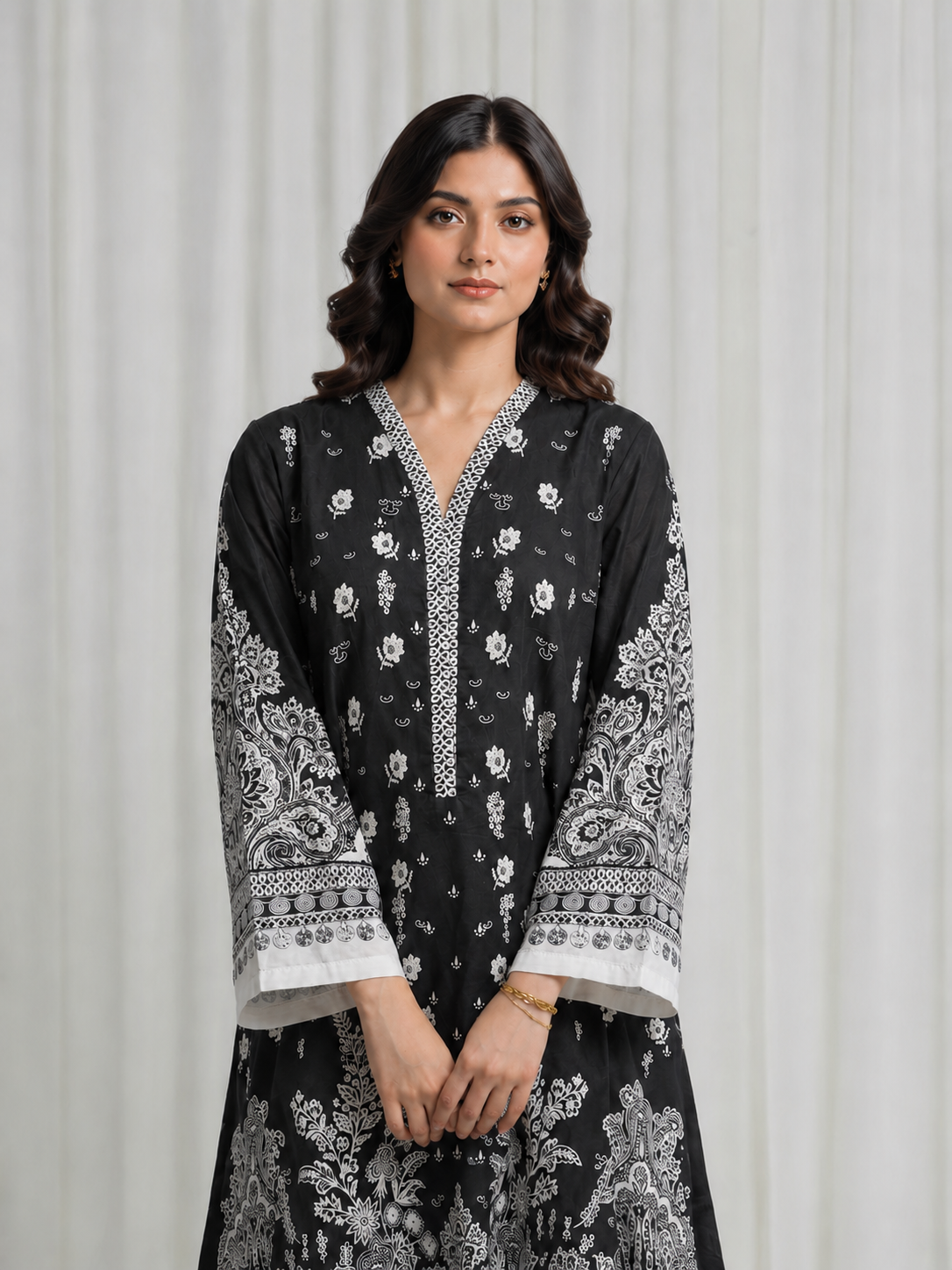 Basic Printed Lawn 3-Pieces Stitched