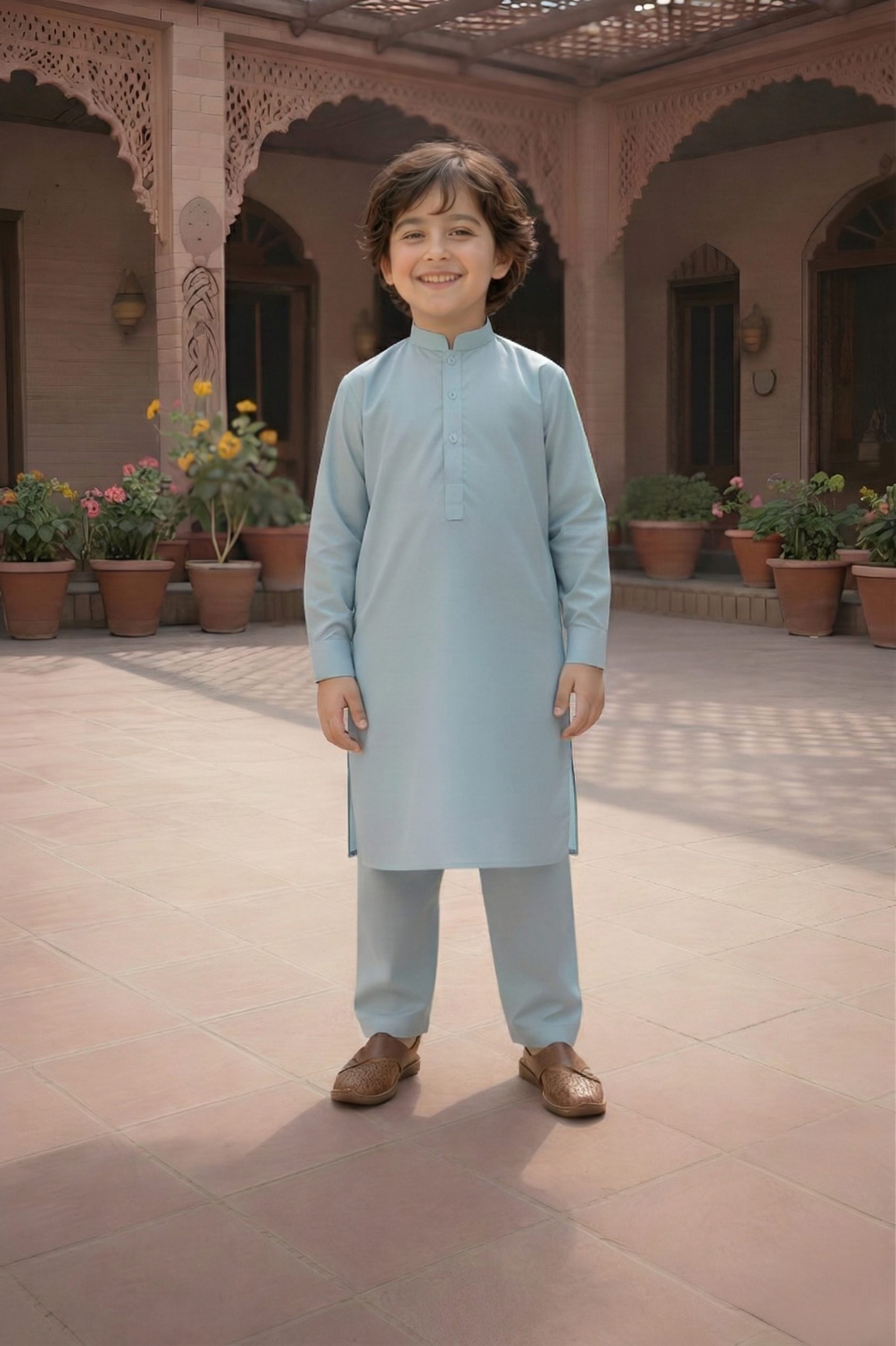 Crystal Star - Boy Sky Blue Kameez Shalwar