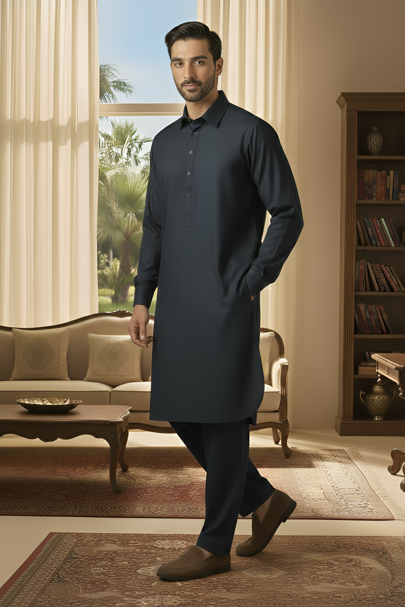 Sunflower-Navy Kameez Shalwar