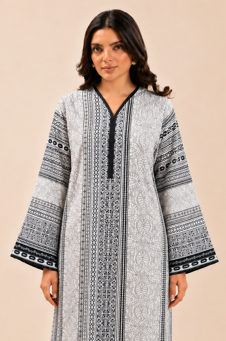 Basic Printed Lawn 3-Pieces Stitched