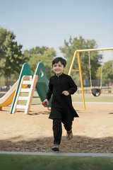 Rain Bow- Black Kameez Shalwar