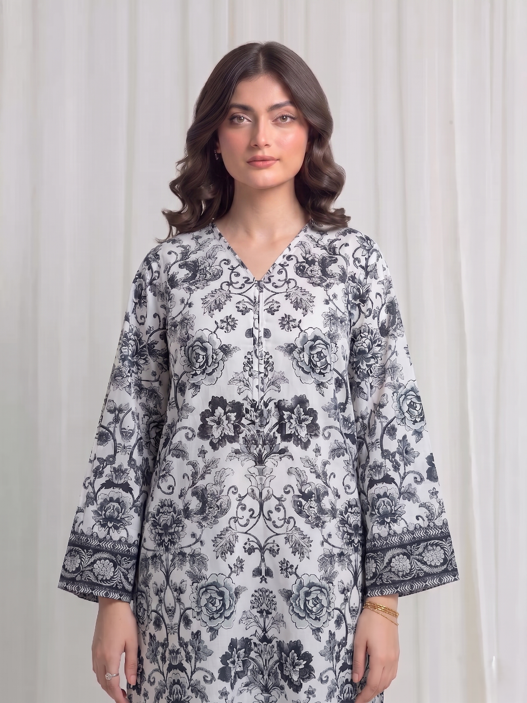 Basic Printed Lawn 3-Pieces Stitched