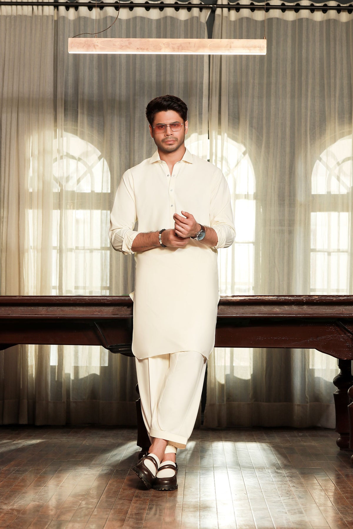 China Boski- Cream Kameez Shalwar