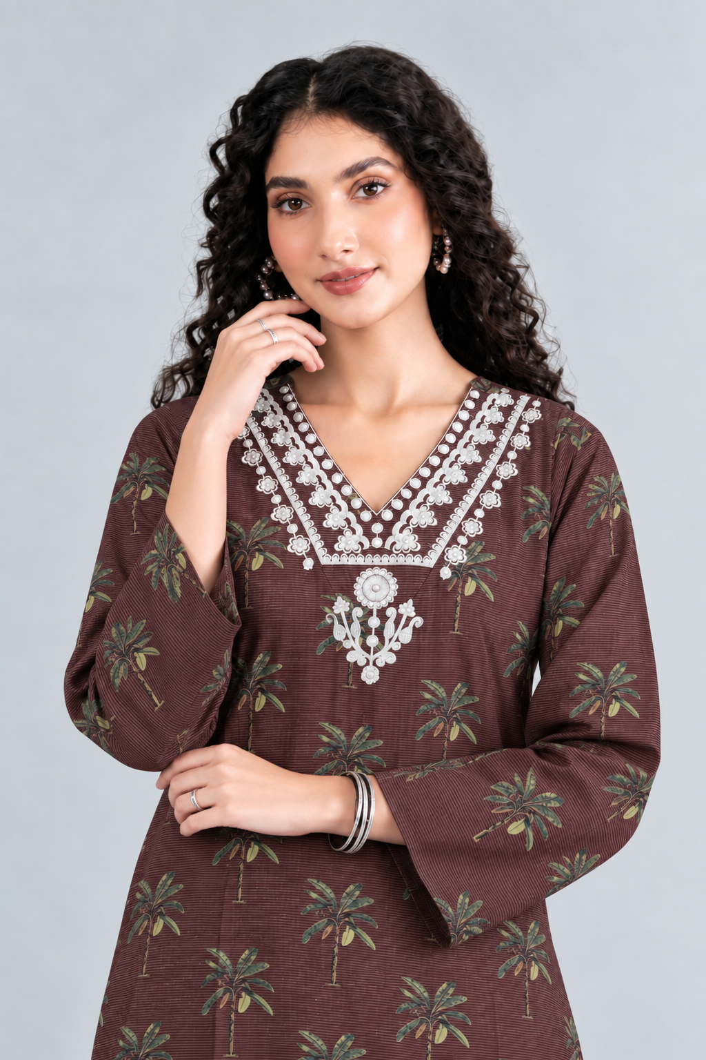Embroidered Khaddar 3PC Stitched Suit