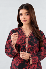 Floral Printed Khaddar 3PC Stitched Suit
