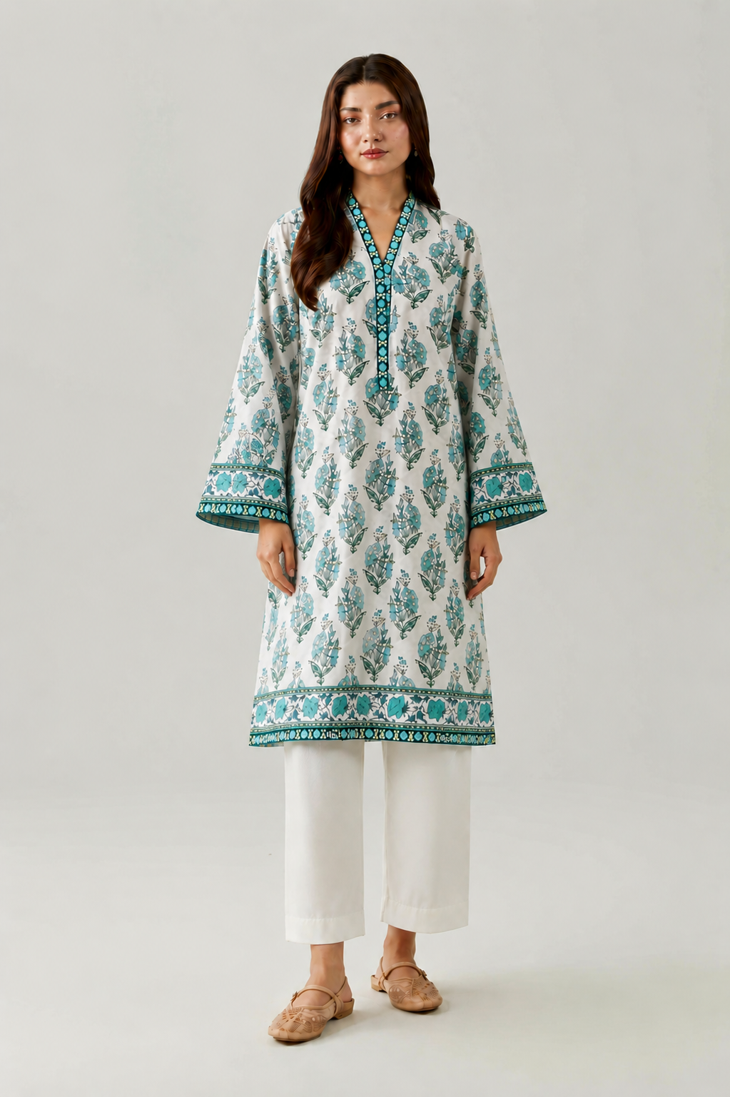 Basic Printed Lawn 3-Pieces Stitched