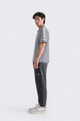 Men’s Performance Stripe T-Shirt -L-Grey