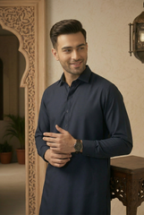 Muskan Plus- Navy Kameez Shalwar