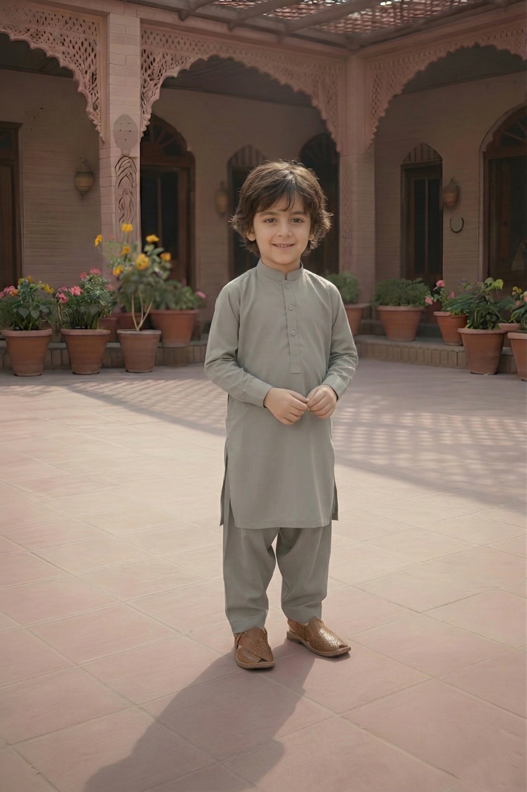 Crystal Star - Boy Grey Kameez Shalwar