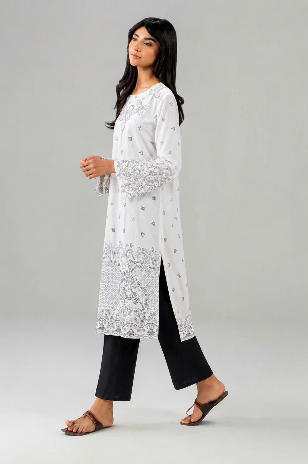 Basic Printed Lawn 3-Pieces Stitched
