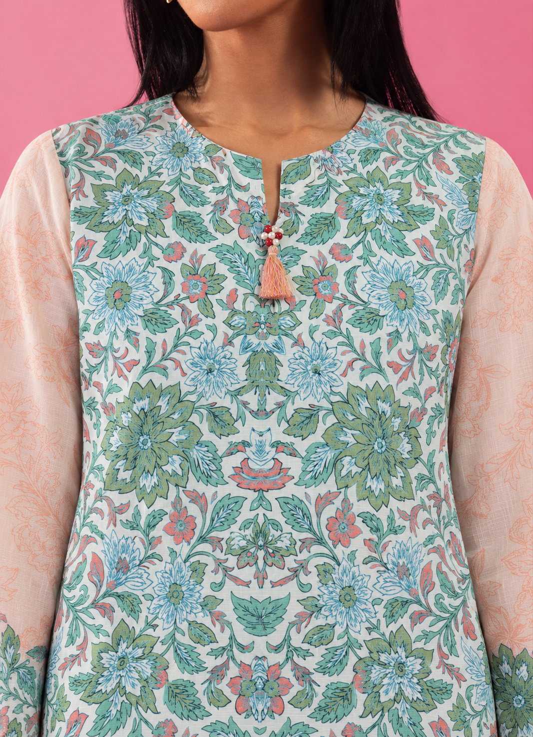 Khaddar Green Printed 3-Piece Stitched Suit