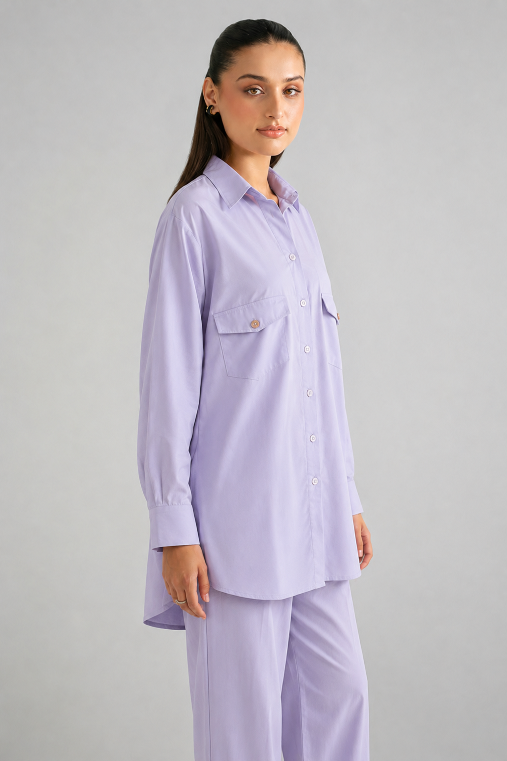 Lavender Co-Ord Shirt & Trouser Set