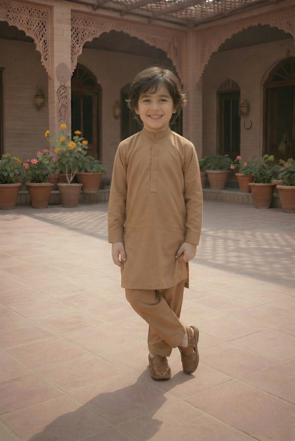 Crystal Star - Boy Camel Kameez Shalwar