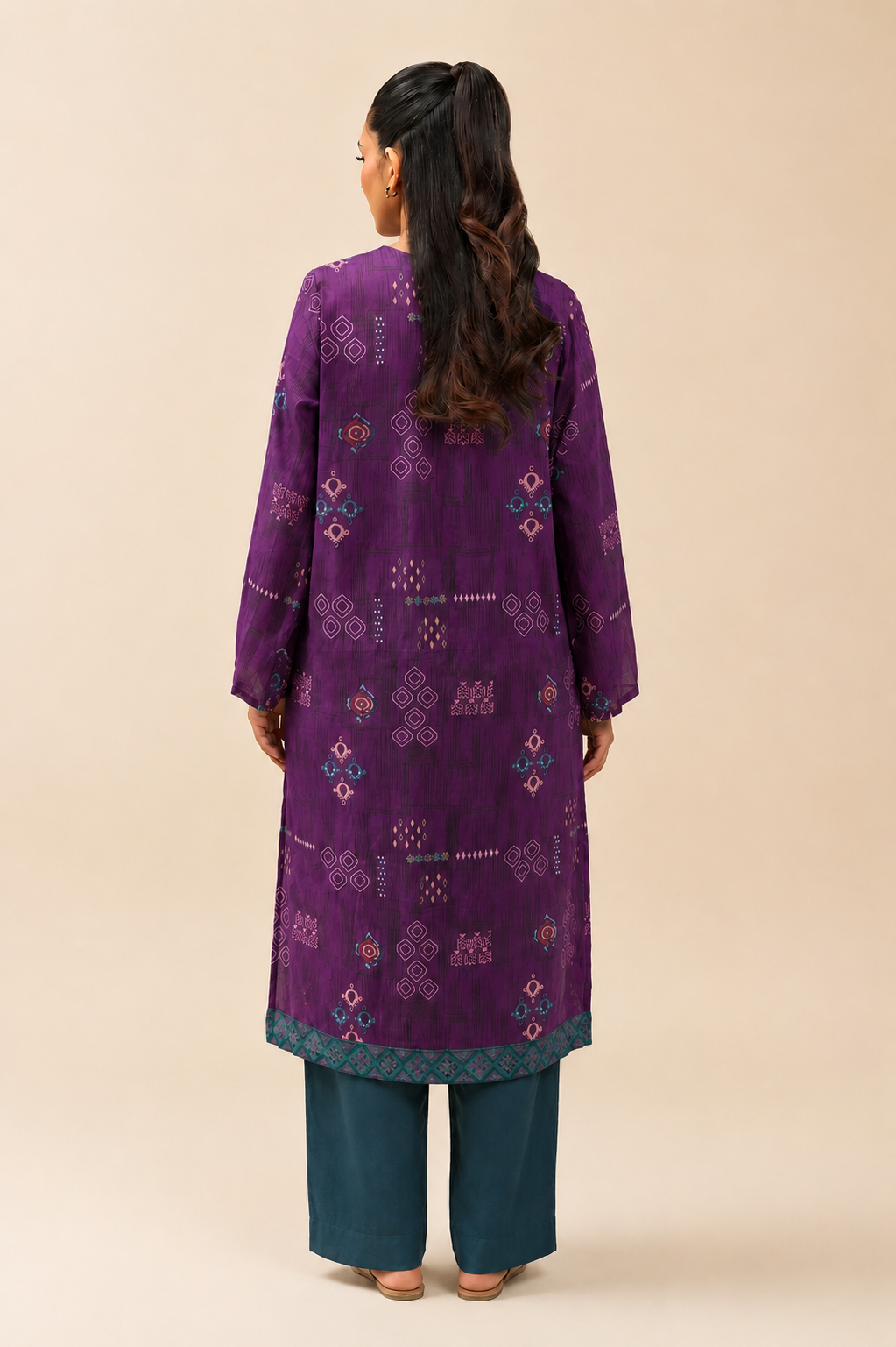 Basic Printed Lawn 3-Pieces Stitched