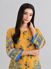 Floral Printed Khaddar 3PC Stitched Suit