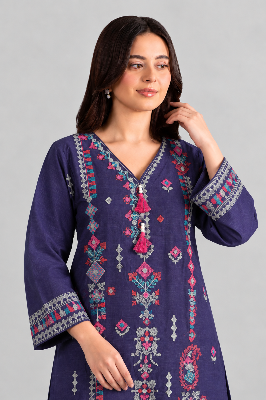 Embroidered Khaddar 3PC Stitched Suit