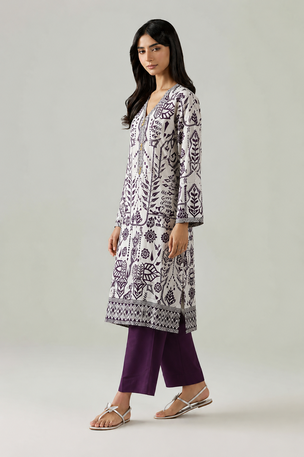 Basic Printed Lawn 3-Pieces Stitched