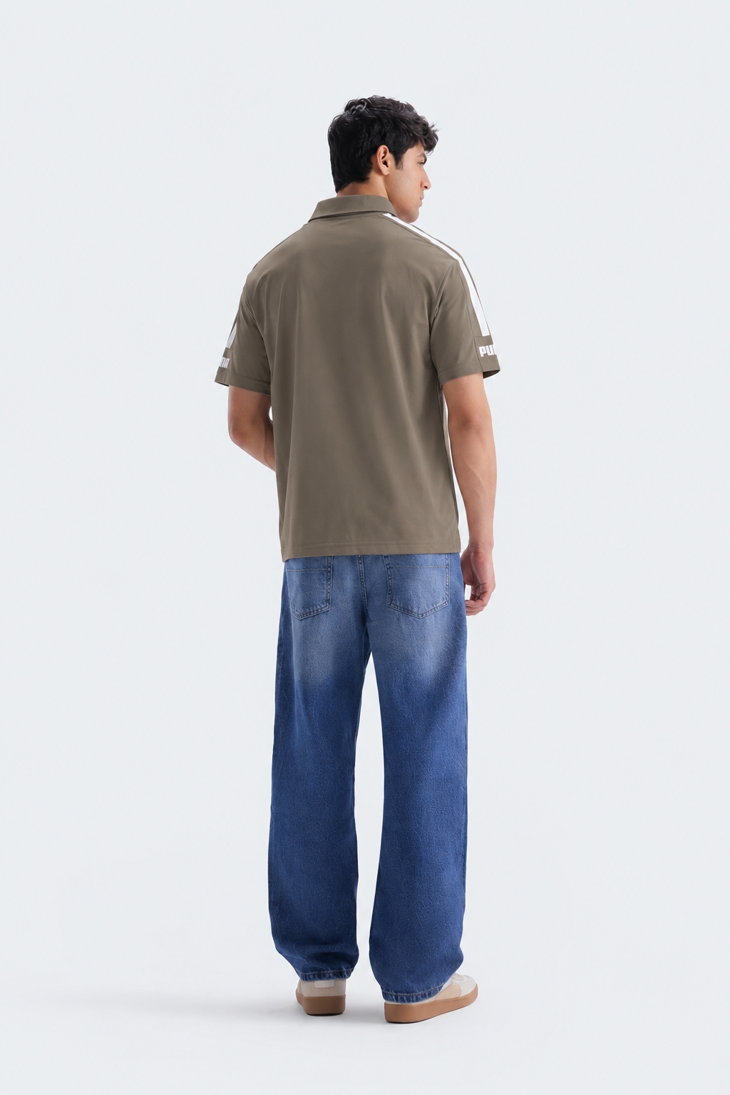 Men’s Performance Stripe T-Shirt - L-Brown