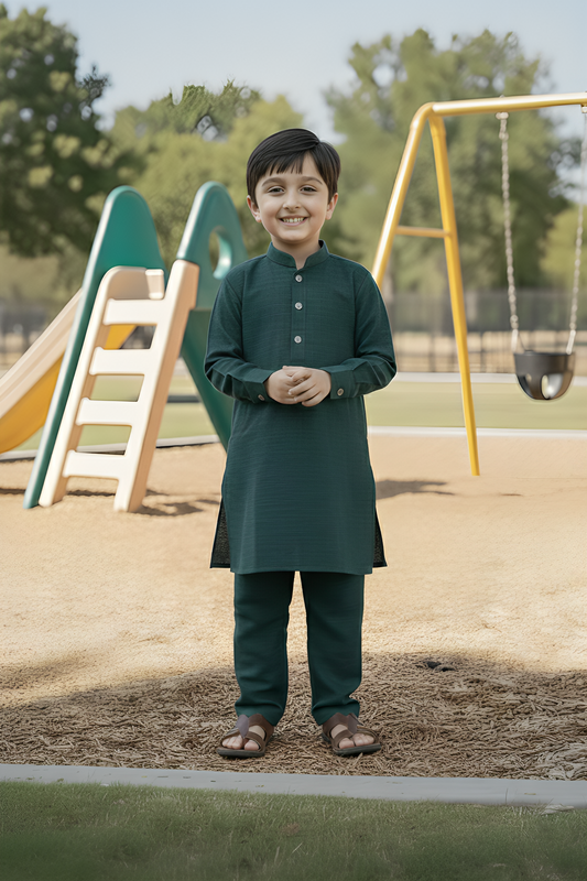 Rain Bow- Boy Teal Kameez Shalwar