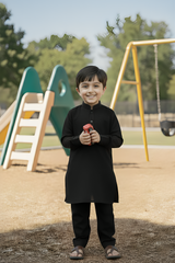 Rain Bow- Black Kameez Shalwar