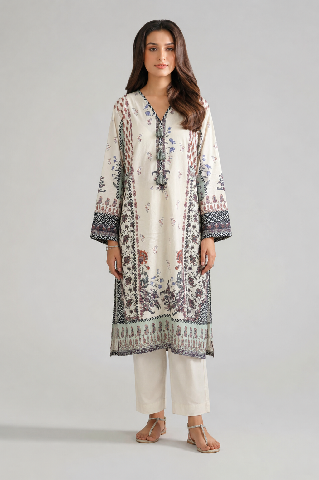 Basic Printed Lawn 3-Pieces Stitched