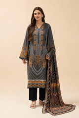 Basic Printed Lawn 3-Pieces Stitched