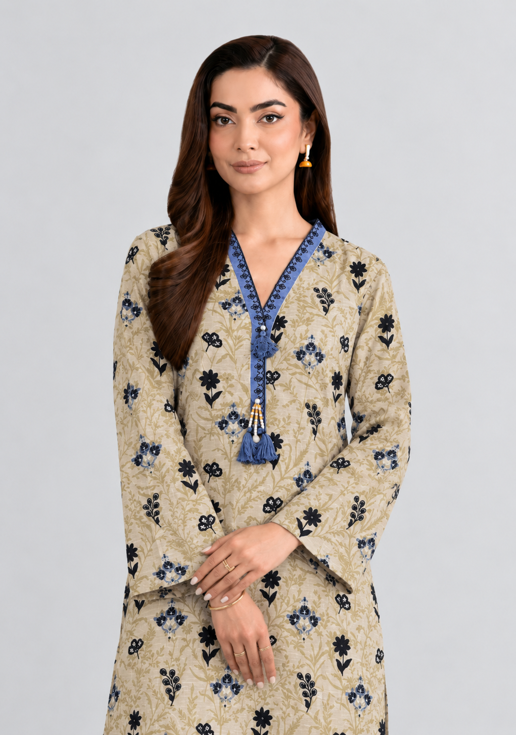 Printed Khaddar 3PC Stitched Suit