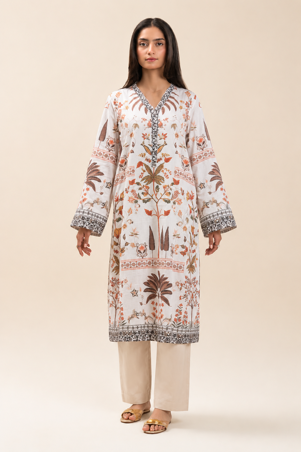 Basic Printed Lawn 3-Pieces Stitched