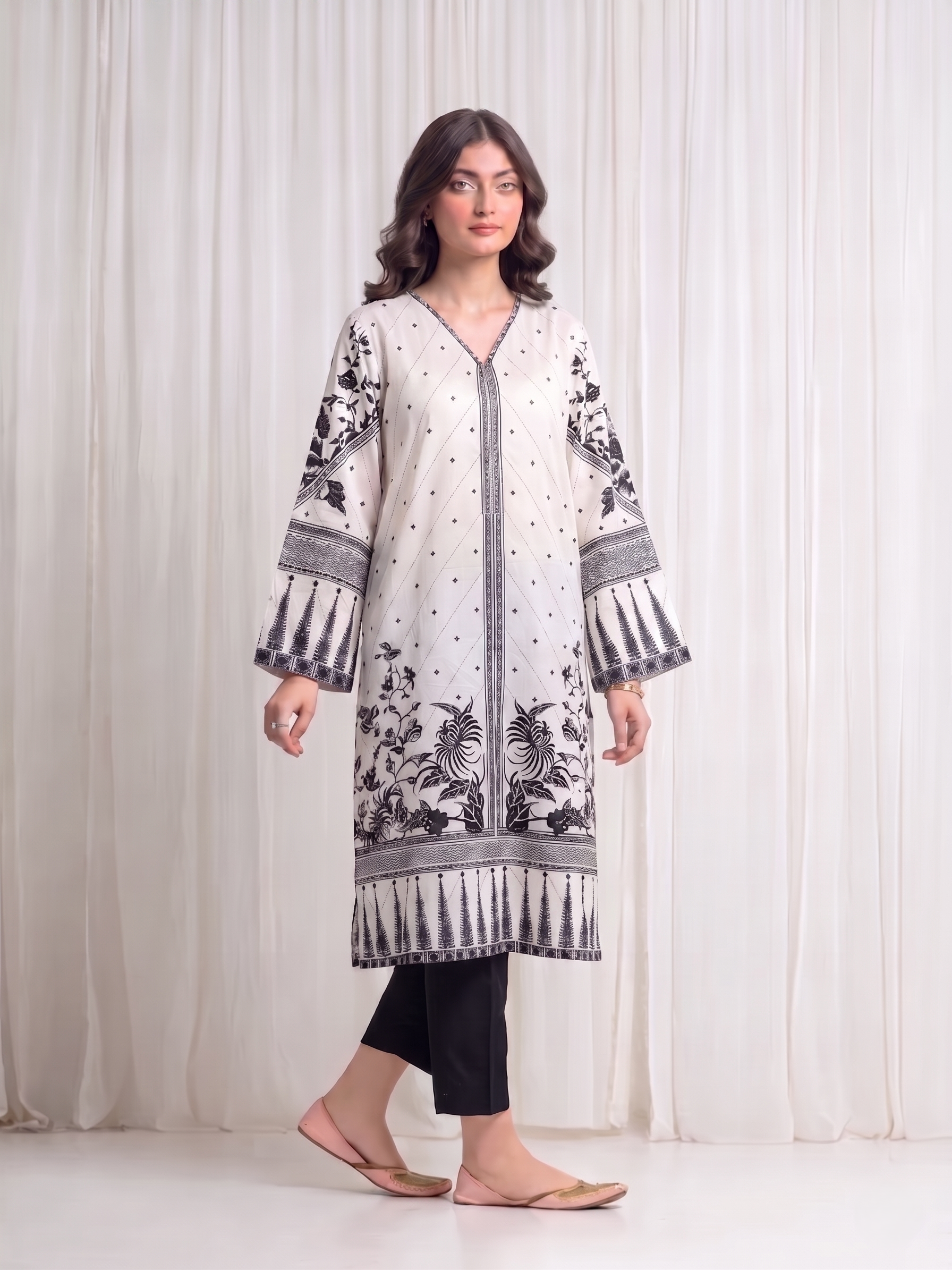 Basic Printed Lawn 3-Pieces Stitched